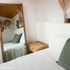 Miroir sur pied en bois recyclé Blaise