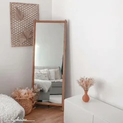 Miroir sur pied en bois recyclé Blaise