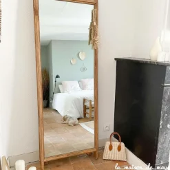 Miroir sur pied en bois recyclé Blaise