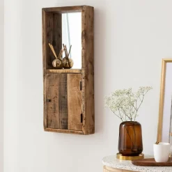 Miroir vertical style porte en bois recyclé Vicky