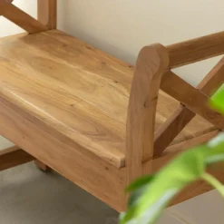 Petit banc en bois d'acacia Isolde
