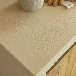 Petit buffet 2 portes en bois effet béton et bois recyclé Dalva