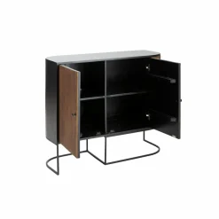 Petit buffet arrondi en bois de manguier et métal Ysé