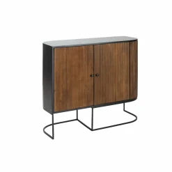 Petit buffet arrondi en bois de manguier et métal Ysé