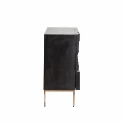 Petit buffet en bois de manguier noir Tristan