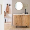 Petit buffet en bois de manguier et terrazzo Ambrine