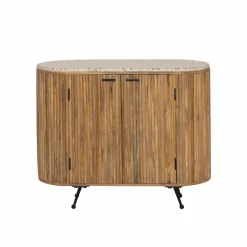 Petit buffet en bois de manguier et terrazzo Ambrine