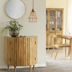 Petit buffet en bois de manguier et terrazzo Bao
