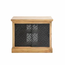 Petit meuble sous vasque en bois de manguier Sahara