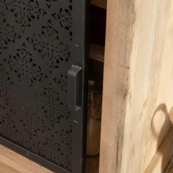 Petit meuble sous vasque en bois de manguier Sahara