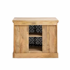 Petit meuble sous vasque en bois de manguier Sahara