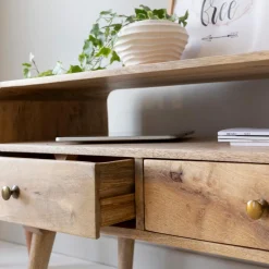 Petit meuble TV en bois de manguier Maëva