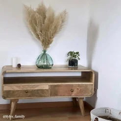 Petit meuble TV en bois de manguier Maëva