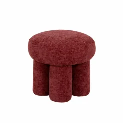 Petit tabouret en tissu fuchsia Toby