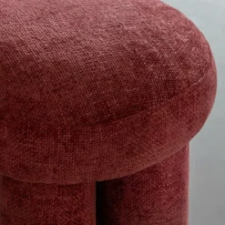 Petit tabouret en tissu fuchsia Toby
