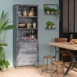 Petit vaisselier en métal Locker