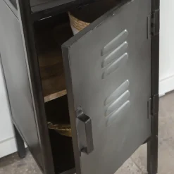 Petite colonne en métal noir Abel