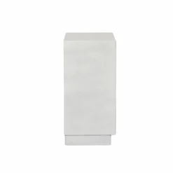 Petite commode 3 portes bois effet béton blanc Danaé