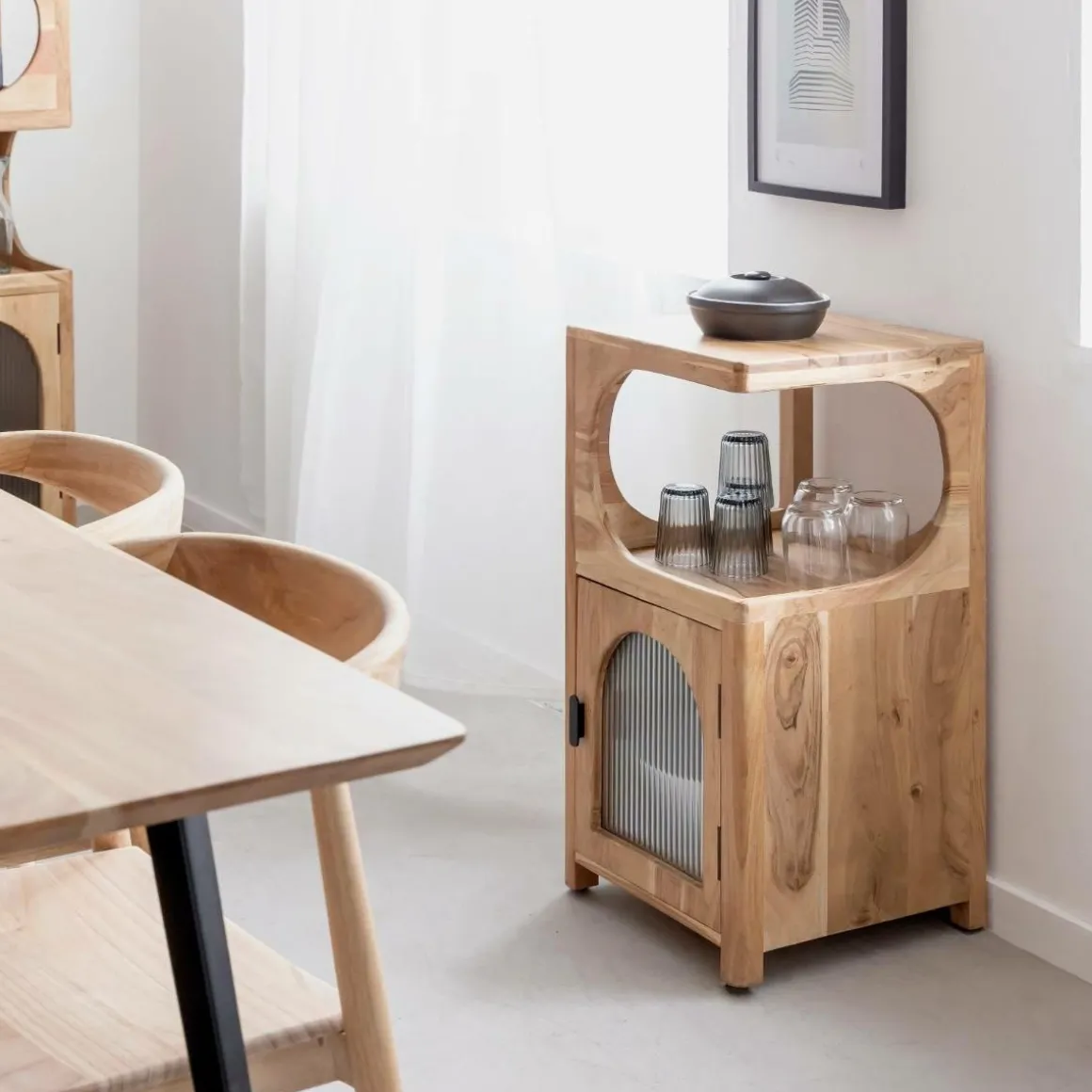 Petite étagère en bois d'acacia Emyr