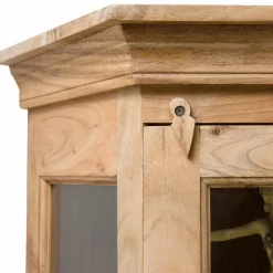 Petite vitrine d'angle en bois d'acacia Esmée