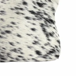 Pochette en cuir et peau de vache, noir et blanc