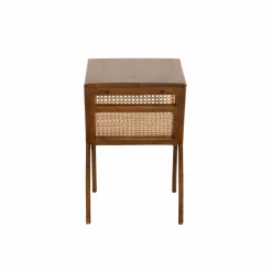 Porte revue en bois de manguier et cannage Charline