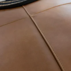 Pouf en cuir grand modèle Mina