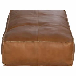 Pouf en cuir grand modèle Mina