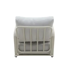 Rocking chair en aluminium pour jardin couleur taupe Zion