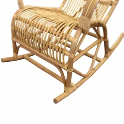 Rocking chair vintage en rotin Rattan