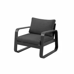 Salon de jardin 5 places gris foncé Auguste