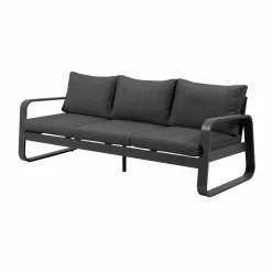 Salon de jardin 5 places gris foncé Auguste