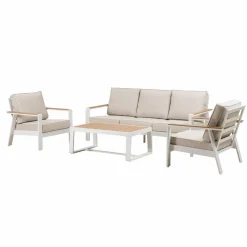 Salon de jardin crème 5 places Orion
