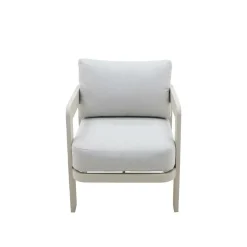 Salon de jardin en aluminium taupe Loréa