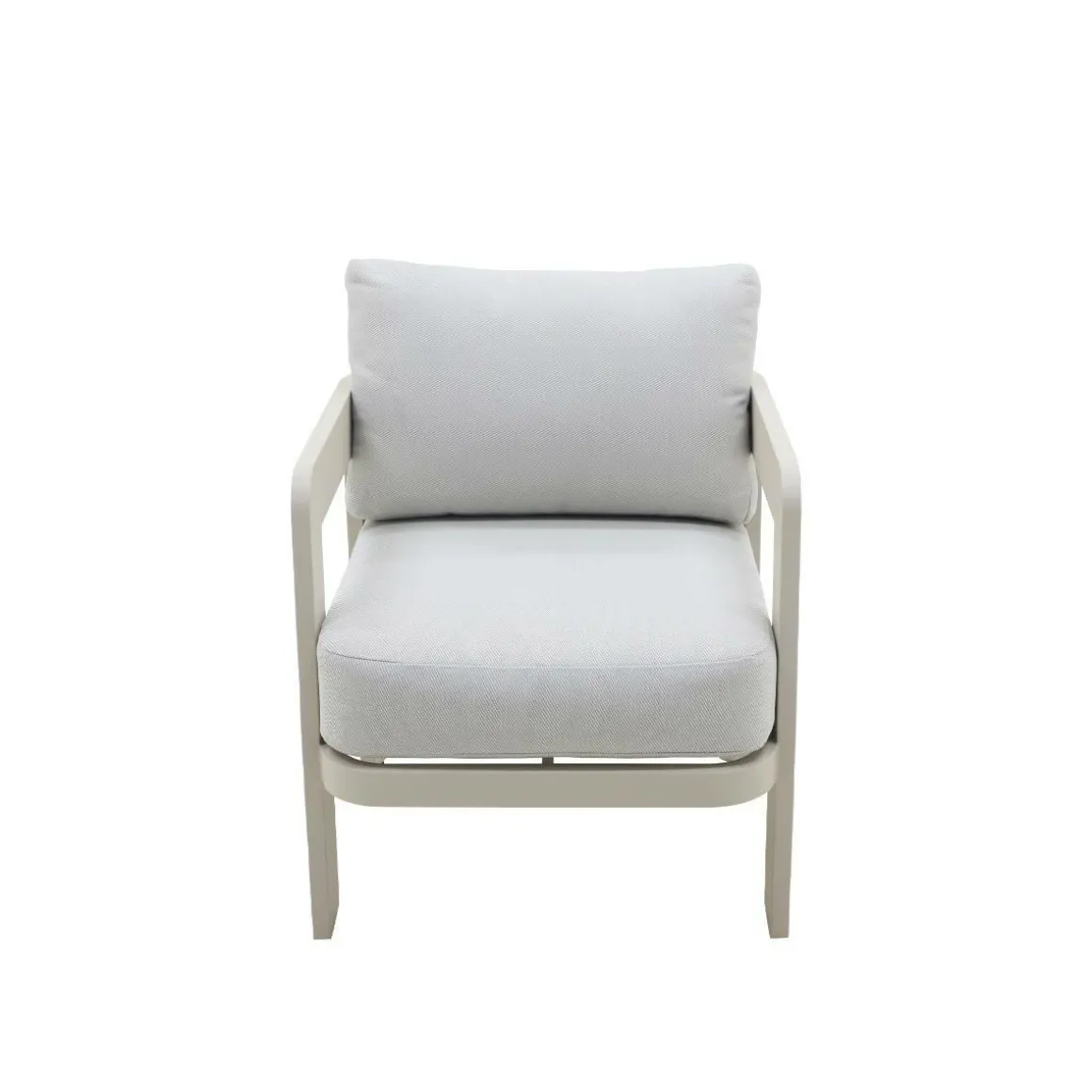 Salon de jardin en aluminium taupe Loréa