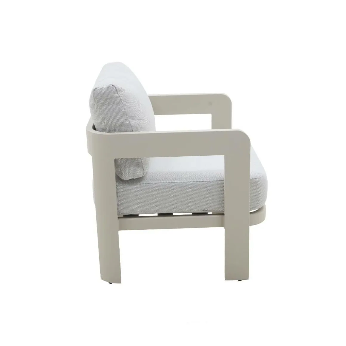 Salon de jardin en aluminium taupe Loréa