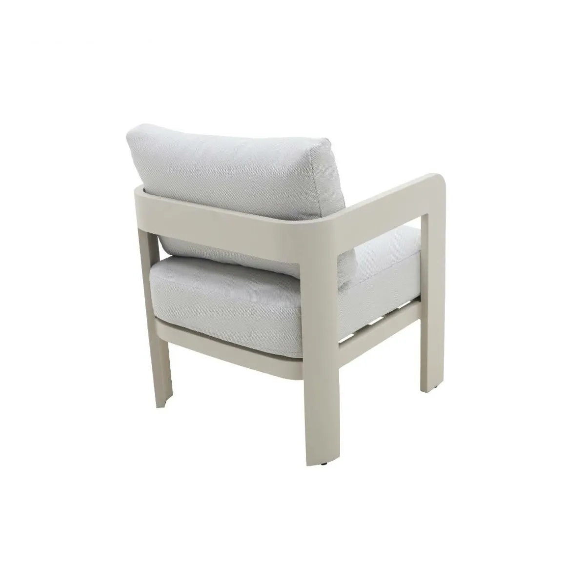 Salon de jardin en aluminium taupe Loréa