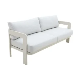 Salon de jardin en aluminium taupe Loréa