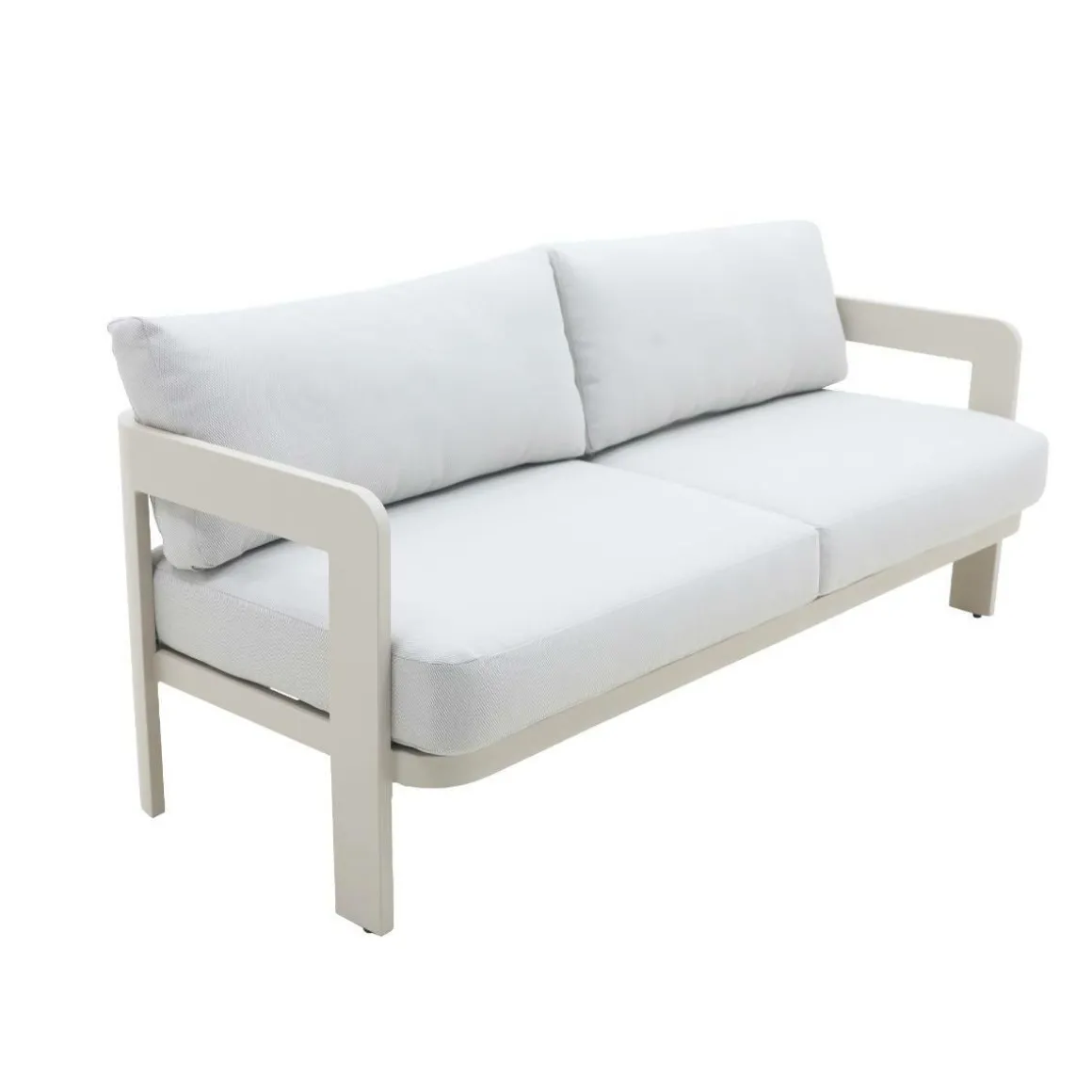 Salon de jardin en aluminium taupe Loréa