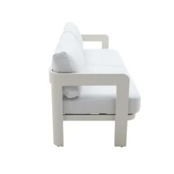 Salon de jardin en aluminium taupe Loréa