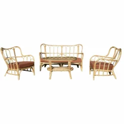 Salon de jardin en rotin terracotta Rattan