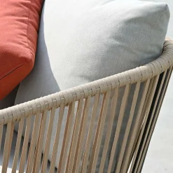 Salon de jardin gris à cordes 5 places Sayen