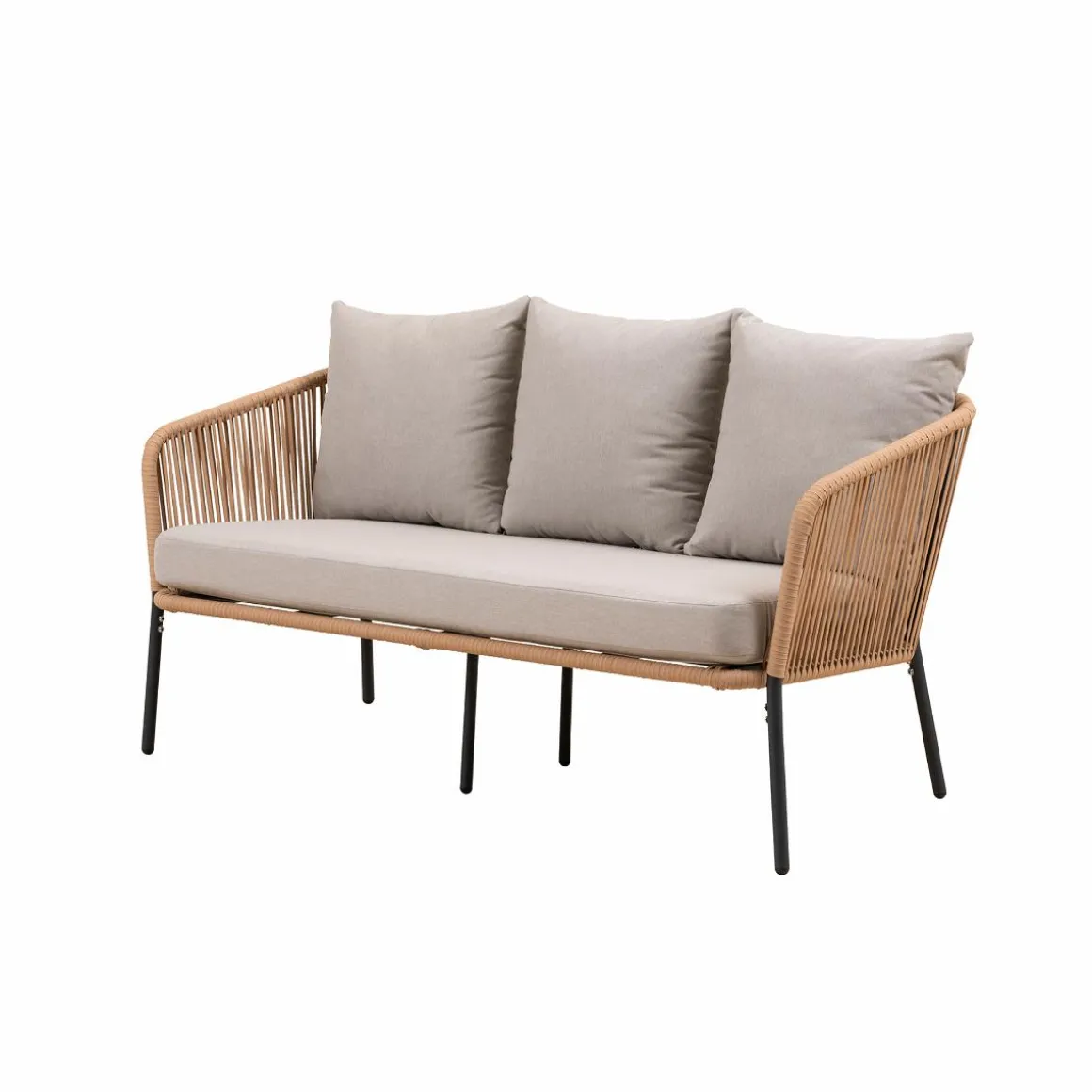 Salon de jardin gris à cordes 5 places Sayen