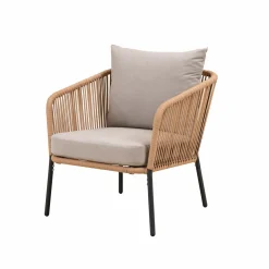 Salon de jardin gris à cordes 5 places Sayen