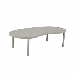 Salon de jardin haricot en aluminium taupe Zion