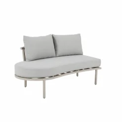 Salon de jardin haricot en aluminium taupe Zion