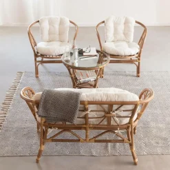 Salon en rotin 4 places Rattan