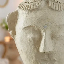 Sculpture buste femme en papier mâché Antoine