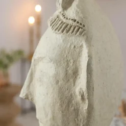 Sculpture buste femme en papier mâché Antoine