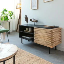 Sculpture en bois et métal Estel